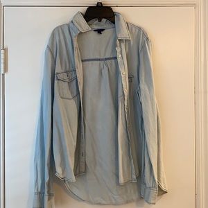 Aeropostale Light Blue Buttom Up Flannel